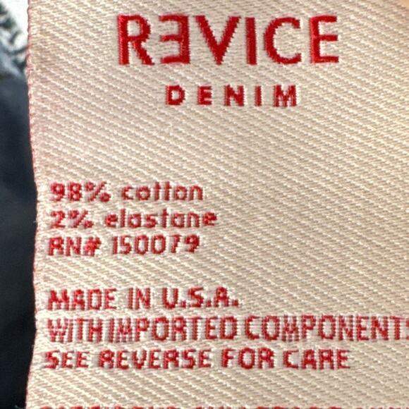 Revice Straight Leg Denim Jeans Distressed Size 24 Y2K Style Semi Stretch Denim - Picture 8 of 9